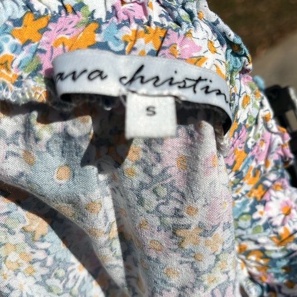 Ava Christine Ruffled Flowery Flowy Pull-on Rayon Skirt, Size Small - Picture 6 of 14